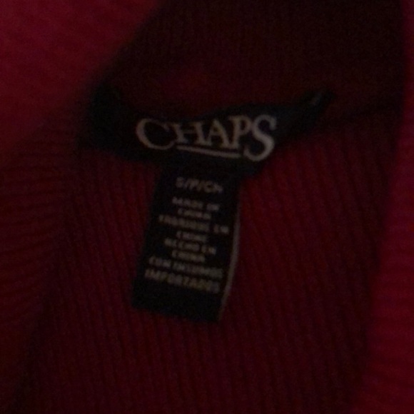Chaps size small women’s turtle neck RED. NEW! - Picture 3 of 3